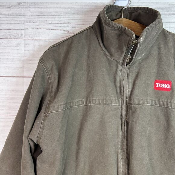 Dri-Duck Mens Brown Canvas Full Zip Work Jacket Flannel Lined Size L - Picture 3 of 15